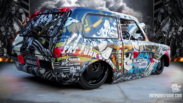 Graffiti van cement floor wall free wallpaper for desktop - medium preview image
