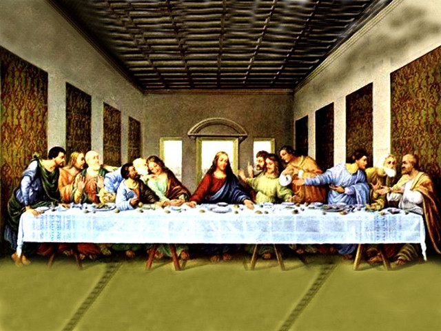 Last supper jesus ceiling fan free wallpaper for desktop - medium preview image