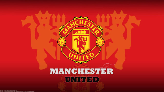 Manchester united logo red background #5 free wallpaper for desktop - medium preview image