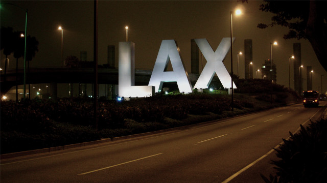 Street sign lax night lights free wallpaper for desktop - medium preview image