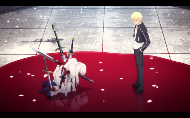 Woman red floor swords demon free wallpaper for desktop - medium preview image