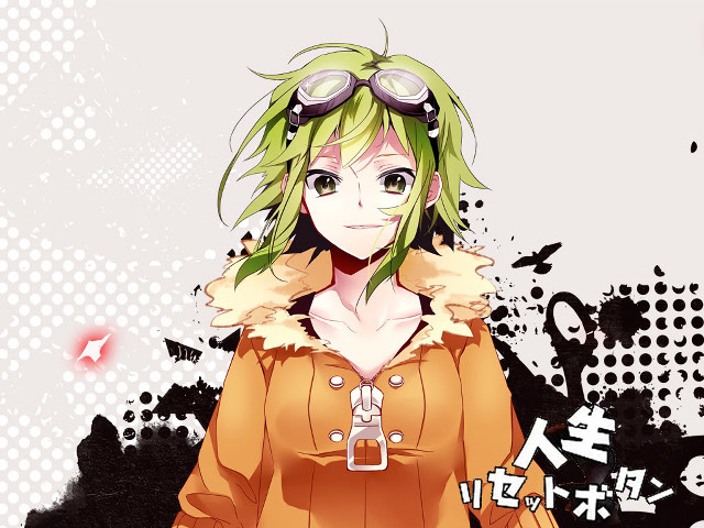 Green hair glasses graffiti portrait free wallpaper for desktop - medium preview image