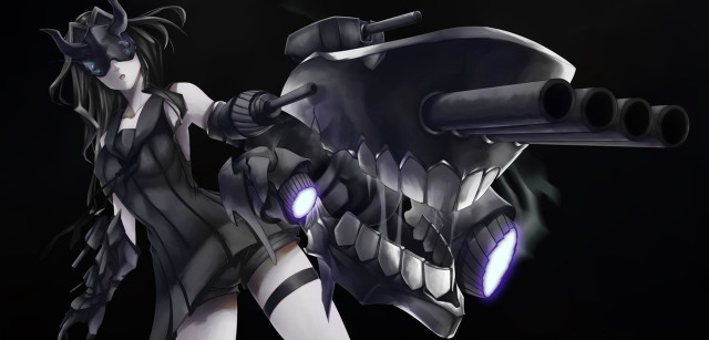 Woman black dress dragon gun free wallpaper for desktop - medium preview image