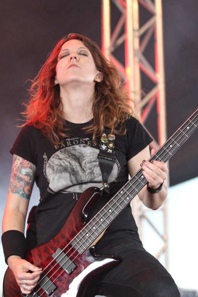 Woman long hair playing guitar #2 free wallpaper for mobile - medium preview image