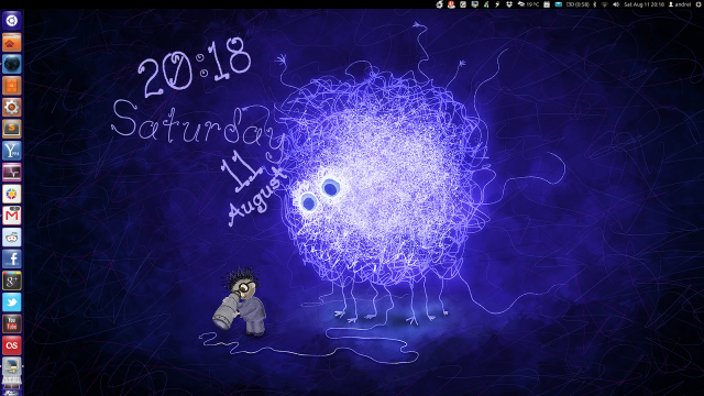 Computer screen cartoon character purple free wallpaper for desktop - medium preview image