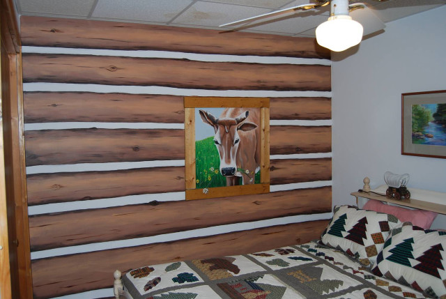 Cow folk art airbrush snow free wallpaper for desktop - medium preview image