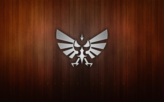 Wooden wall metal emblem dark free wallpaper for desktop - medium preview image
