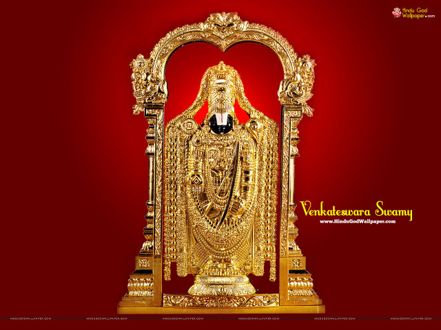 Golden statue god red background free wallpaper for desktop - medium preview image