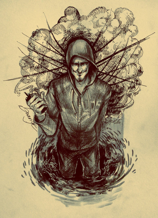 Man hoodie branches drawing artwork free wallpaper for mobile - medium preview image