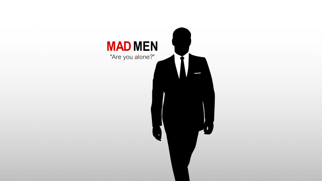 Mad men suit man gradient free wallpaper for desktop - medium preview image