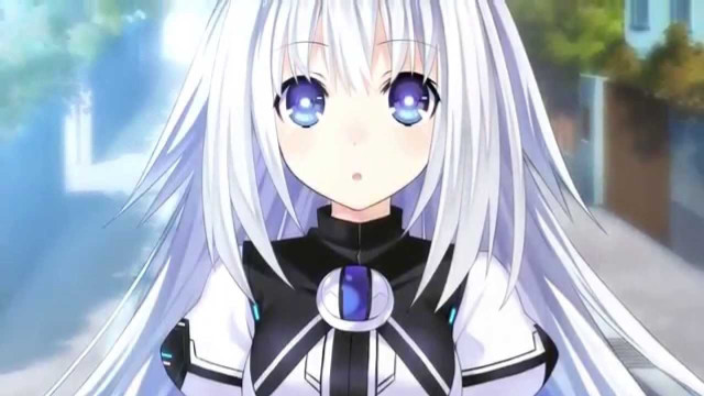Anime girl white hair blue #20 free wallpaper for desktop - medium preview image