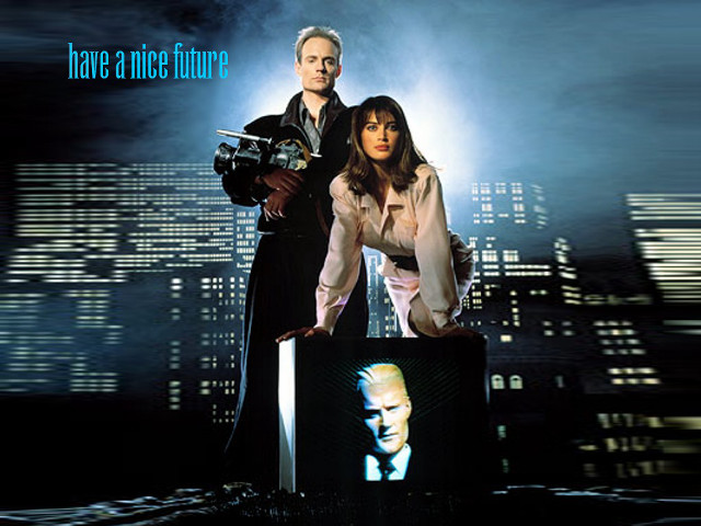 Man woman city skyline camera free wallpaper for desktop - medium preview image