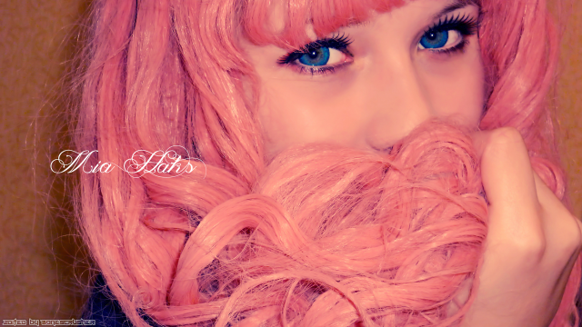 Woman pink hair blue eyes #2 free wallpaper for desktop - medium preview image