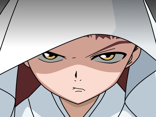 Cartoon character hooded look eyes free wallpaper for desktop - medium preview image