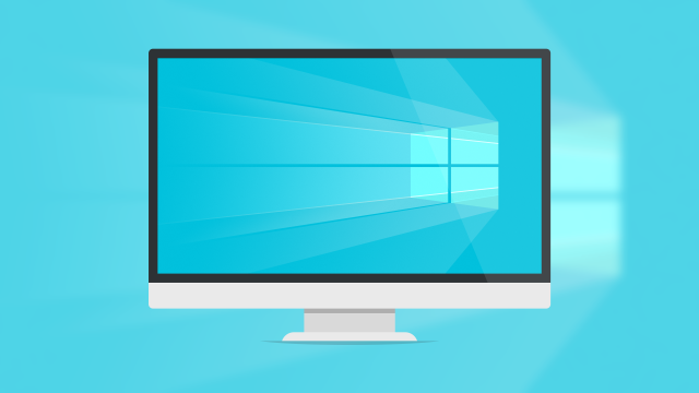 Monitor blue background light window free wallpaper for desktop - medium preview image