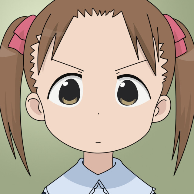 Cartoon girl ponytail blue shirt free wallpaper for tablet - medium preview image