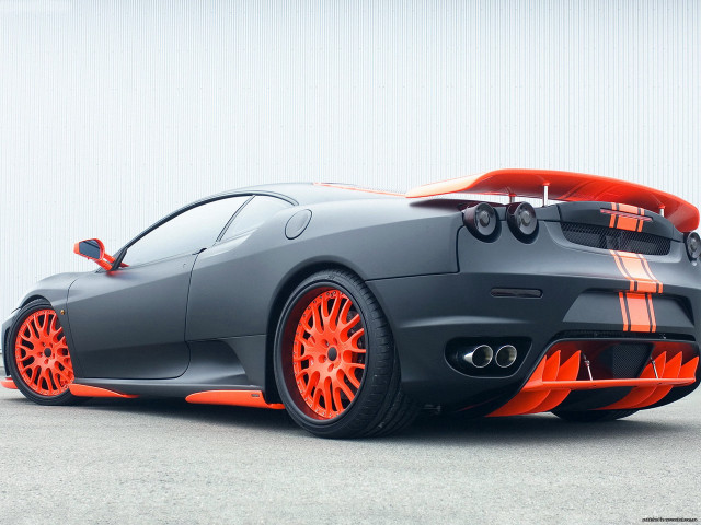 Car orange stripes parking lot free wallpaper for desktop - medium preview image