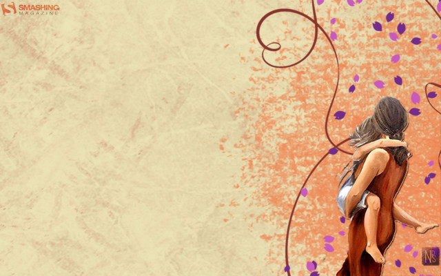 Woman brown dress pink background free wallpaper for desktop - medium preview image