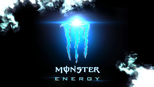 Monster energy blue flame black free wallpaper for desktop - medium preview image