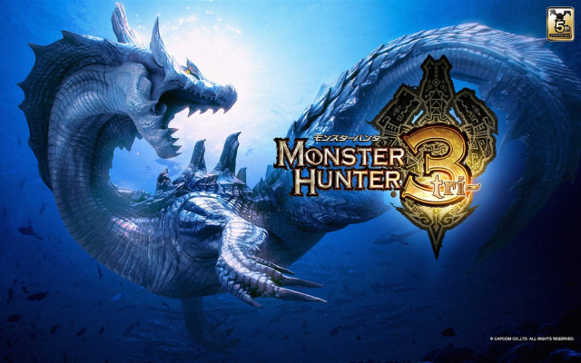 Monster hunter dragon attack water free wallpaper for desktop - medium preview image