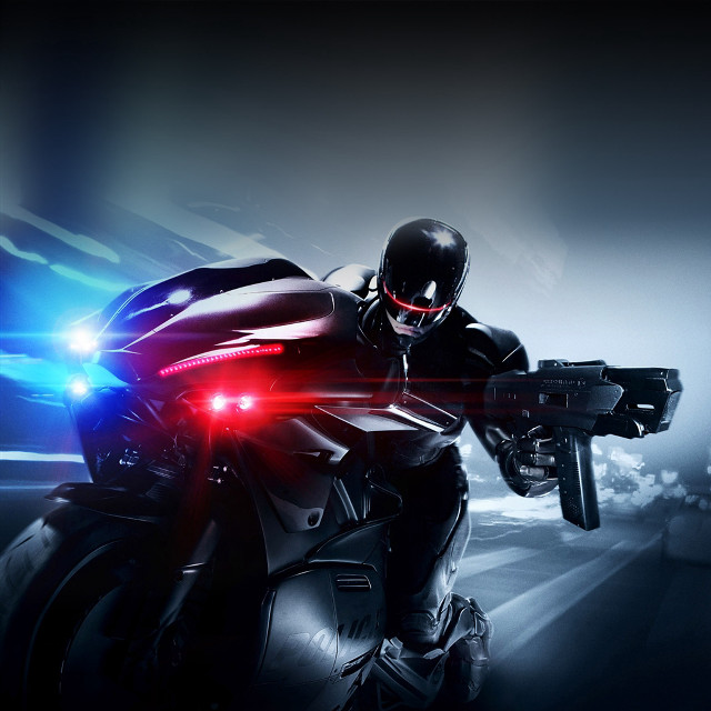 Man helmet motorcycle gun police free wallpaper for tablet - medium preview image