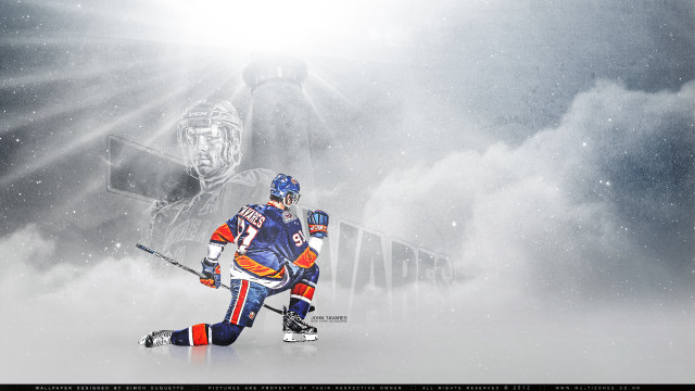 Hockey player blue uniform snow free wallpaper for desktop - medium preview image