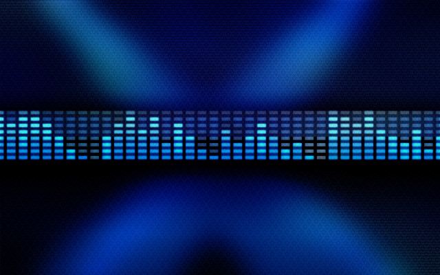 Blue background lights black strip free wallpaper for desktop - medium preview image