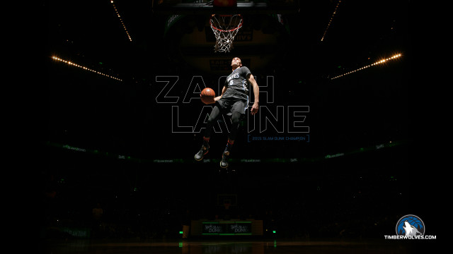Basketball player jumping dunk arena free wallpaper for desktop - medium preview image