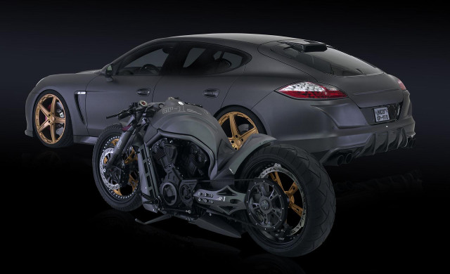 Black sports car gold rims #2 free wallpaper for desktop - medium preview image