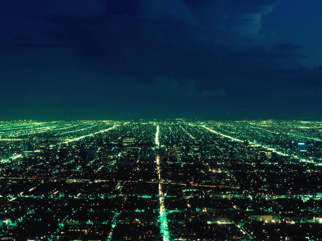 City night lights street sky free wallpaper for desktop - medium preview image