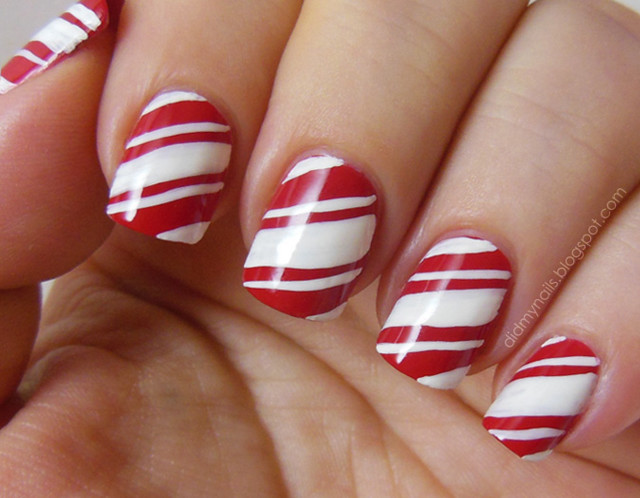 Woman hand red white striped free wallpaper for desktop - medium preview image
