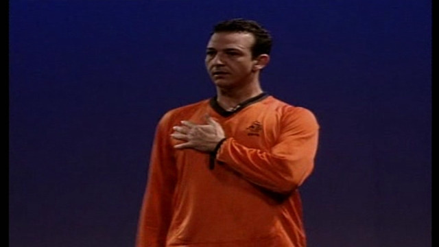 Man blue screen hands folded free wallpaper for desktop - medium preview image