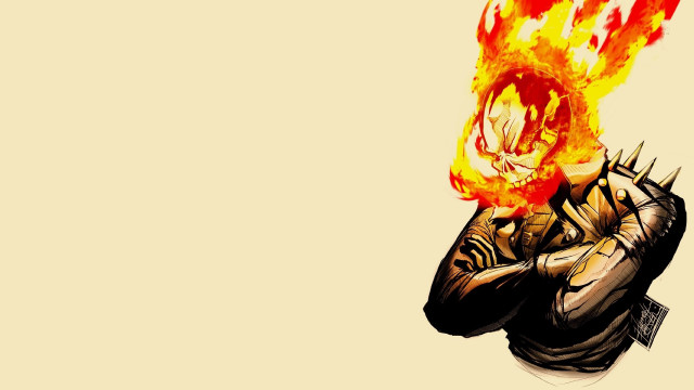 Man holding fireball face head free wallpaper for desktop - medium preview image