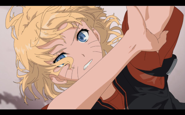 Blonde man blue eyes red free wallpaper for desktop - medium preview image