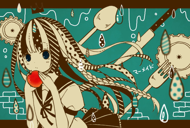 Woman red apple clock green free wallpaper for desktop - medium preview image