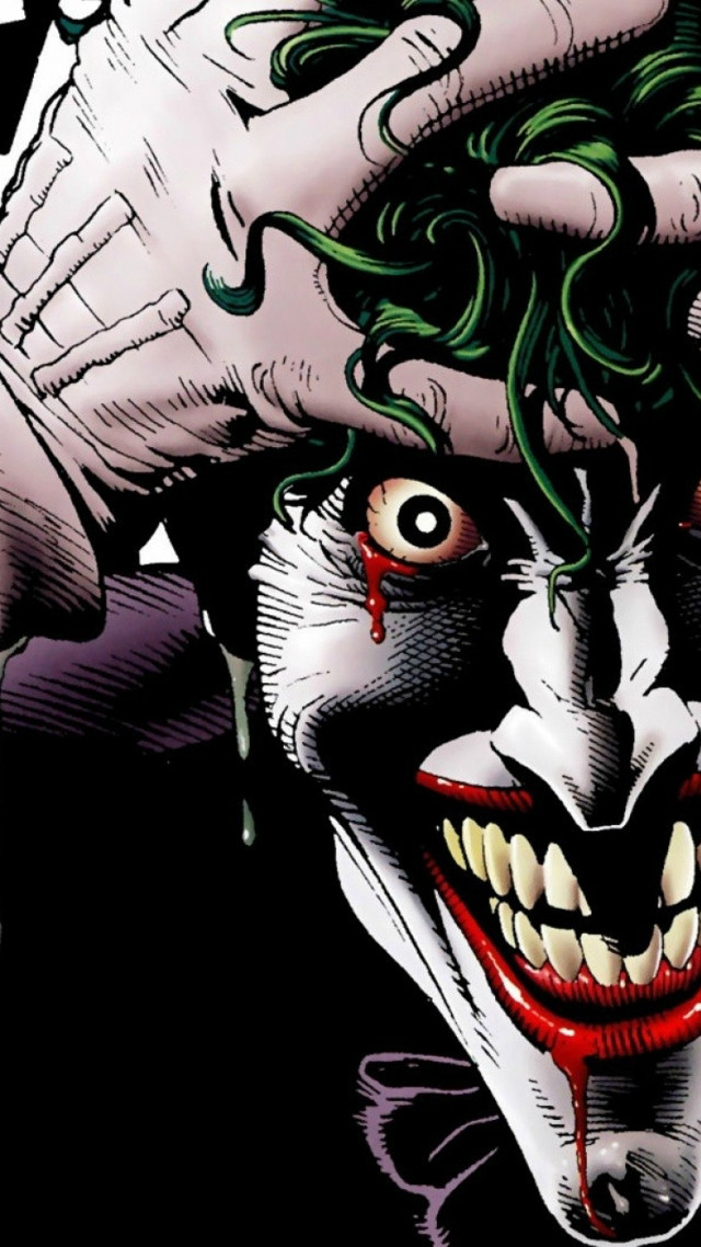 Joker green hair white face free wallpaper for mobile - medium preview image