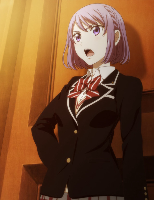 Pink haired woman door portrait free wallpaper for mobile - medium preview image