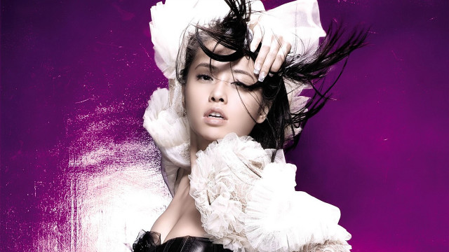 Black hair white dress feathered free wallpaper for desktop - medium preview image