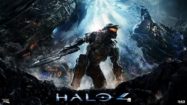 Halo poster giant robot sword free wallpaper for desktop - medium preview image