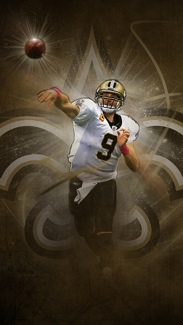 Football player throwing ball graphic free wallpaper for mobile - medium preview image