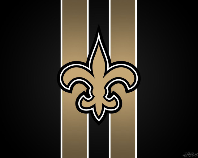 Saints logo black gold stripes free wallpaper for desktop - medium preview image