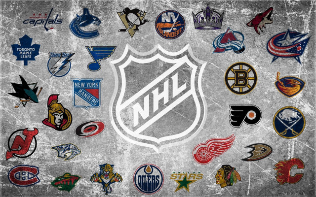 Hockey team logos sports grunge free wallpaper for desktop - medium preview image