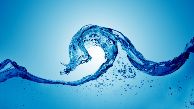 Blue wave sun background blue free wallpaper for desktop - medium preview image