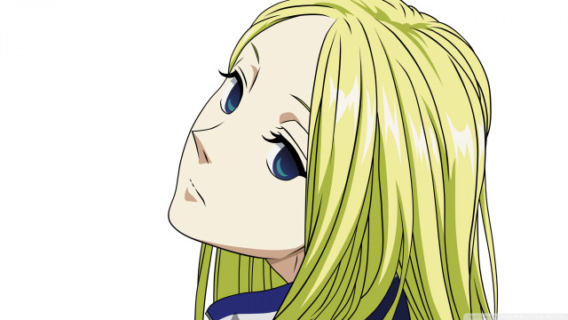 Cartoon girl blonde hair blue #2 free wallpaper for desktop - medium preview image