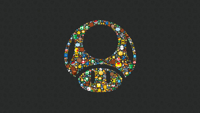 Colorful mosaic people circle black free wallpaper for desktop - medium preview image