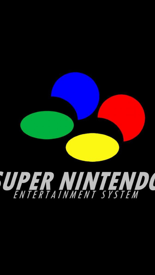 Super nintendo entertainment system logo free wallpaper for mobile - medium preview image