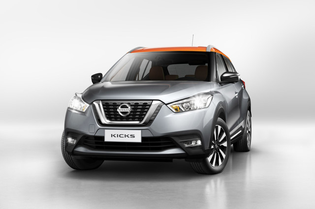 Silver nissan kicks suv orange free wallpaper for desktop - medium preview image