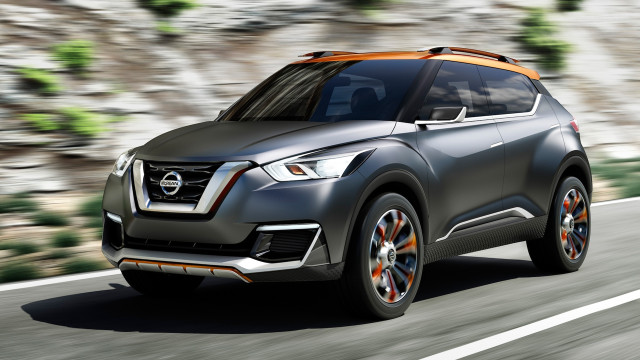 Gray nissan suv rocky cliff free wallpaper for desktop - medium preview image