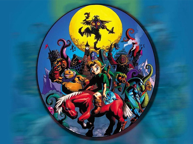 People horses full moon blue free wallpaper for desktop - medium preview image