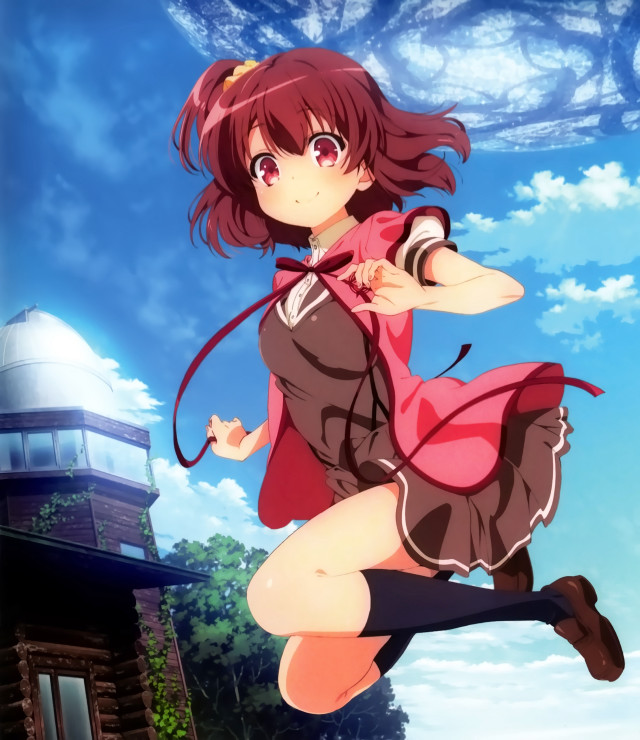 Girl flying short dress arms free wallpaper for tablet - medium preview image